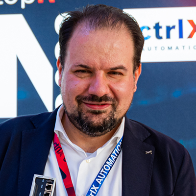 Portrait view of Cesare Bornaghi, winner of the ctrlX developR Challenge 2022