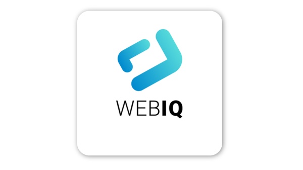 The image shows the app icon for the partner solution WebIQ.