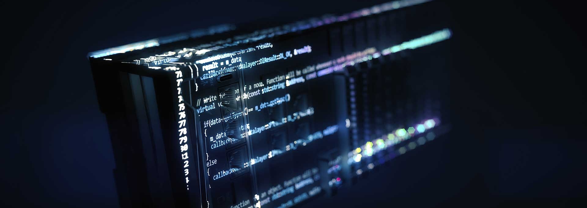 Niebieski obraz z ctrlX CORE, przemysłowym sprzętem sterującym dla aplikacji CNC, PLC i motion