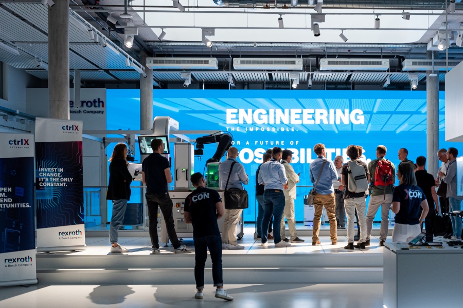 Guided tour of Factory of the Future showroom at Model Fab in Ulm, Germany
