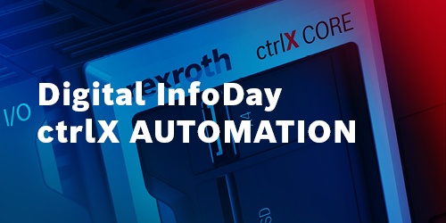 ctrlX AUTOMATION Visual: Widok z bliska kontrolera przemysłowego ctrlX CORE; Etykietowanie: Digital InfoDay ctrlX AUTOMATION