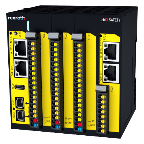 Zdjęcie sterownika bezpieczeństwa ctrlX SAFETY w wersji SAFEX-C-15 do montażu w szafie sterowniczej