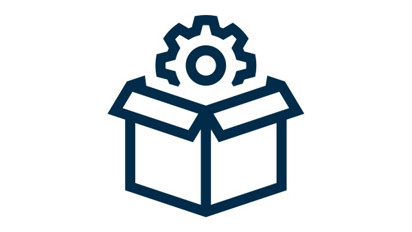 The image shows an icon depicting a package with a gear sticking out of it. This is meant to metaphorically show that an SDK is a software development kit.