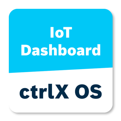 Icon der IoT Dashboard App für ctrlX OS zur Visualisierung von Maschinendaten in Dashboards.