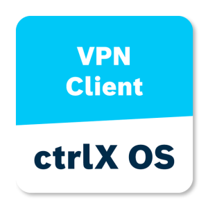 Icon of the VPN Client app for ctrlX OS for establishing secure, encrypted network connections.