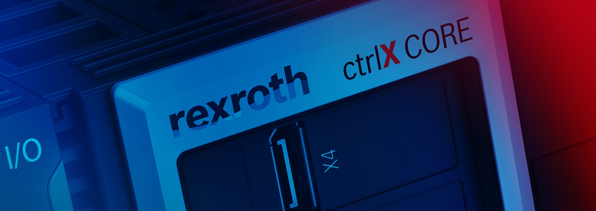 ctrlX AUTOMATION Visual: Widok z bliska kontrolera przemysłowego ctrlX CORE