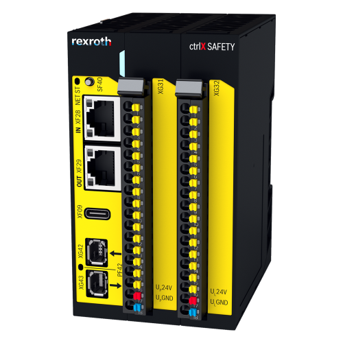 Zdjęcie sterownika bezpieczeństwa ctrlX SAFETY w wersji SAFEX-C-12 do montażu w szafie sterowniczej