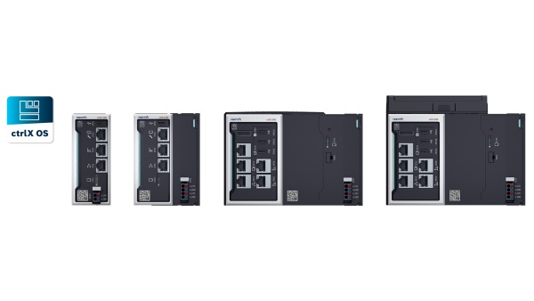 ctrlX CORE Portfolio, zeigt vier verschiedene Typen