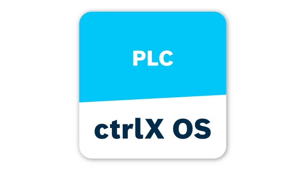 The image shows the app icon for ctrlX PLC. The term 'PLC' is included in the icon for better clarification of which app it is.