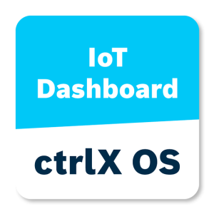 Icon of the IoT Dashboard app for ctrlX OS for visualizing machine data in dashboards.